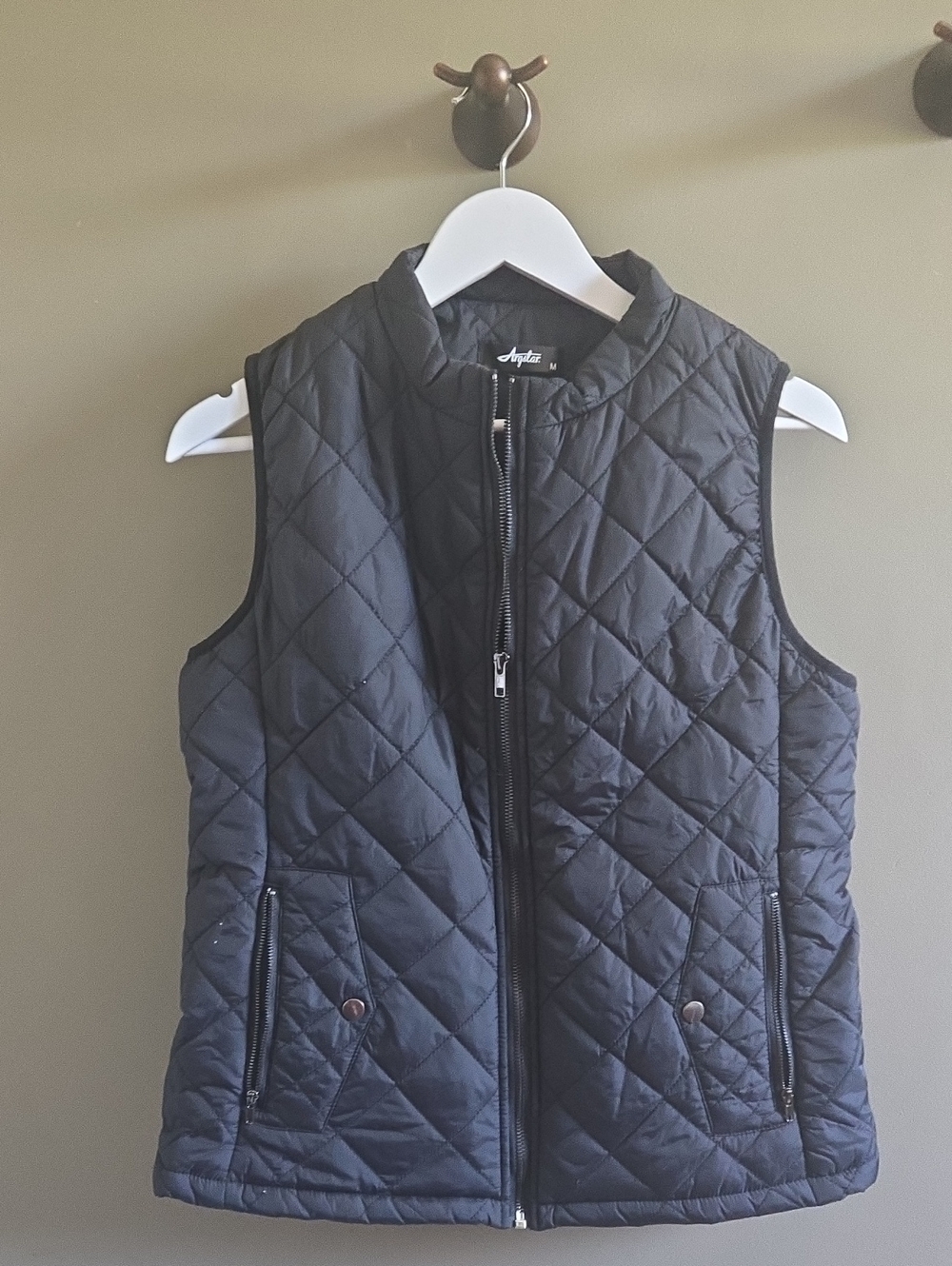 Women's Quilted Black Vest